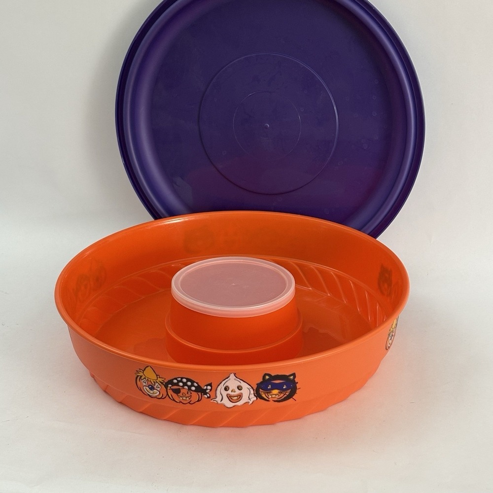 Vintage Halloween Snack Tray Chip And Dip Pakerware